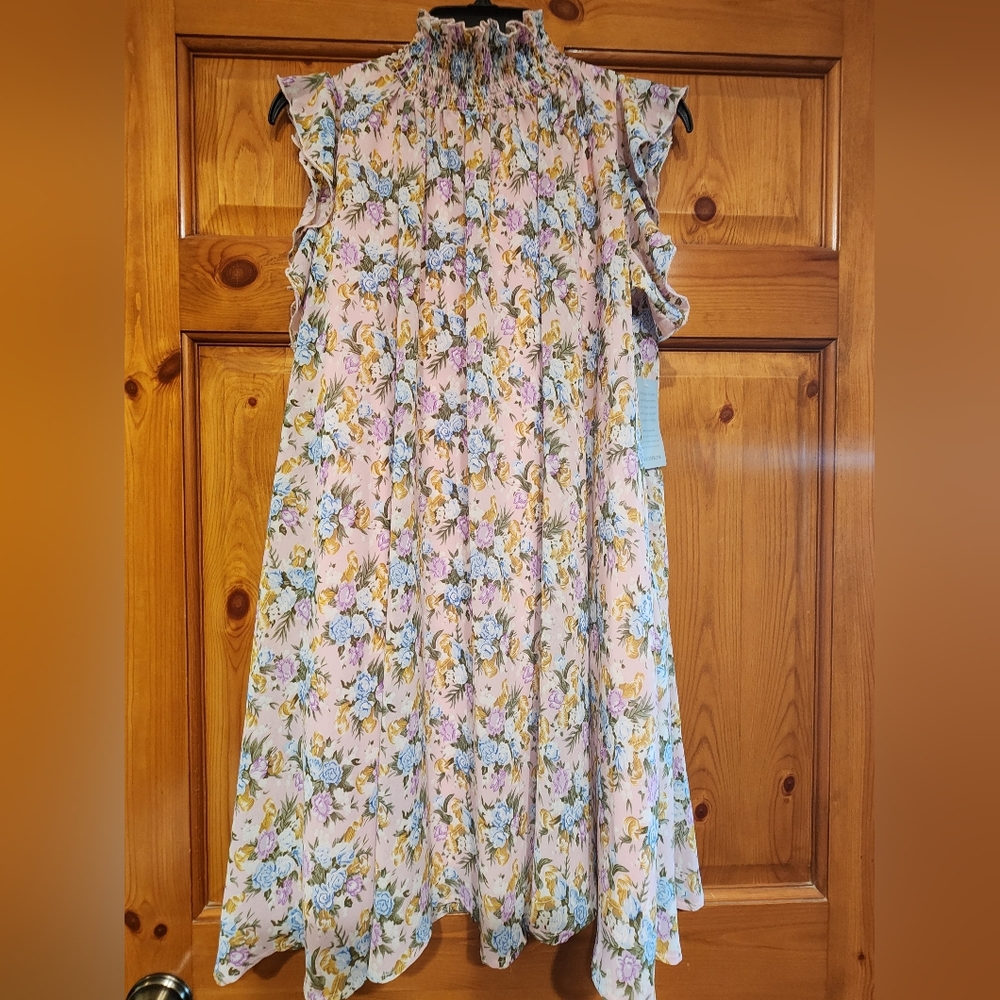 Melloday Floral Sleeveless Summer Dress, Size S, NWT